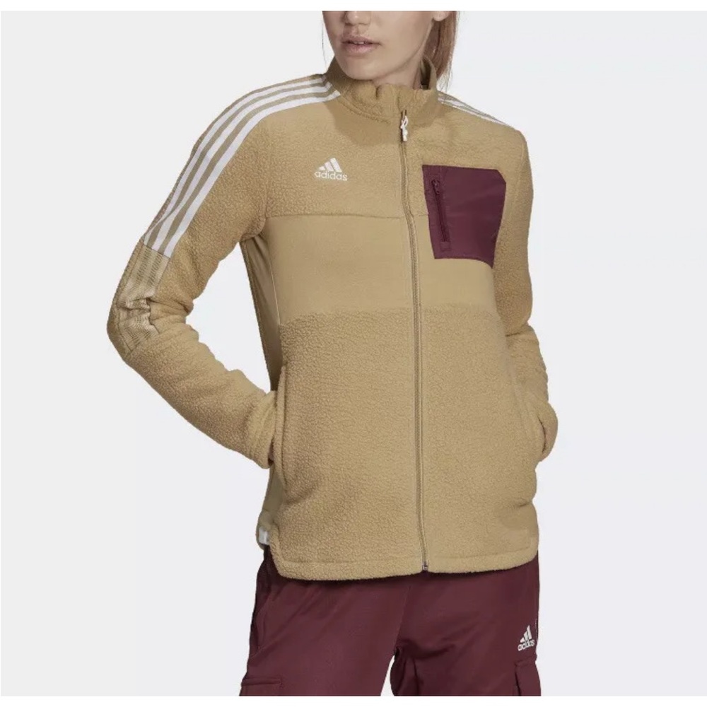 Adidas Tiro Winterized Sherpa Full Zip Jacket Women's Multi Sizes - NWT $80